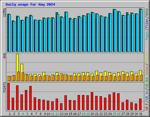 Daily usage for May 2024